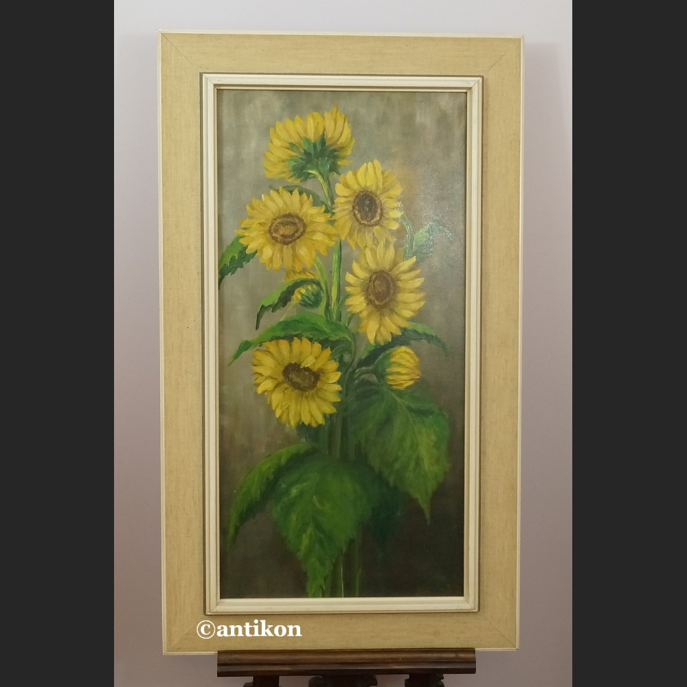 Słoneczniki obraz olejny w prostej ramie Słoneczniki obraz olejny w prostej ramie
