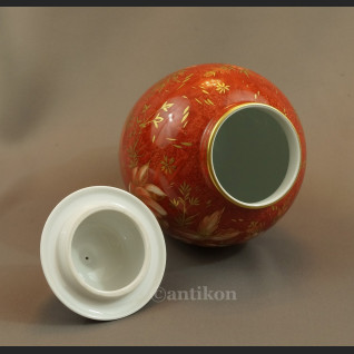 Wazon Rosenthal czerwona kula ręcznie malowana Wazon Rosenthal czerwona kula ręcznie malowana