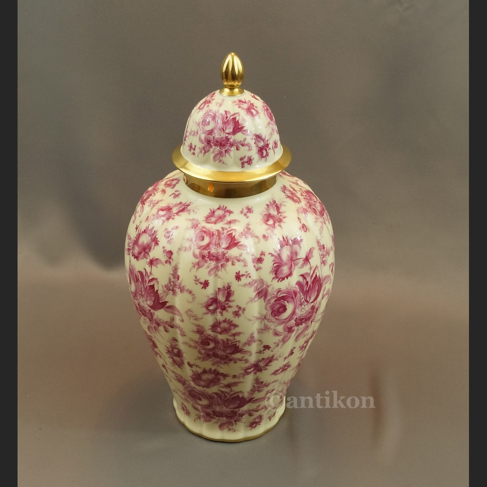 Wazon Thomas Ivory gr Rosenthal wielka amfora z różami Wazon Thomas Ivory gr Rosenthal wielka amfora z różami