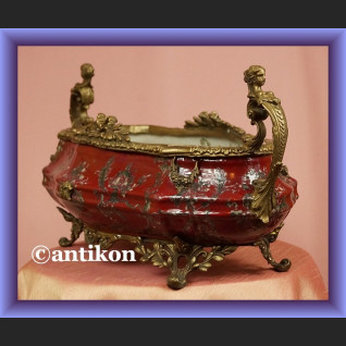 Żardiniera porcelanowa waza z syrenami 