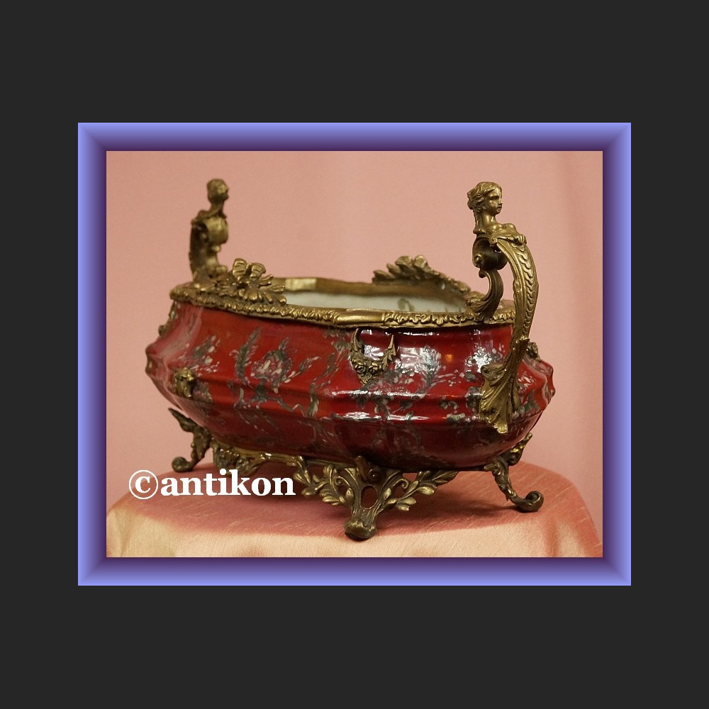 Żardiniera porcelanowa waza z syrenami 