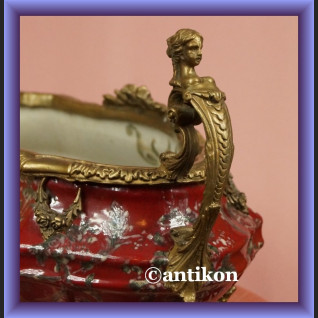 Żardiniera porcelanowa waza z syrenami 