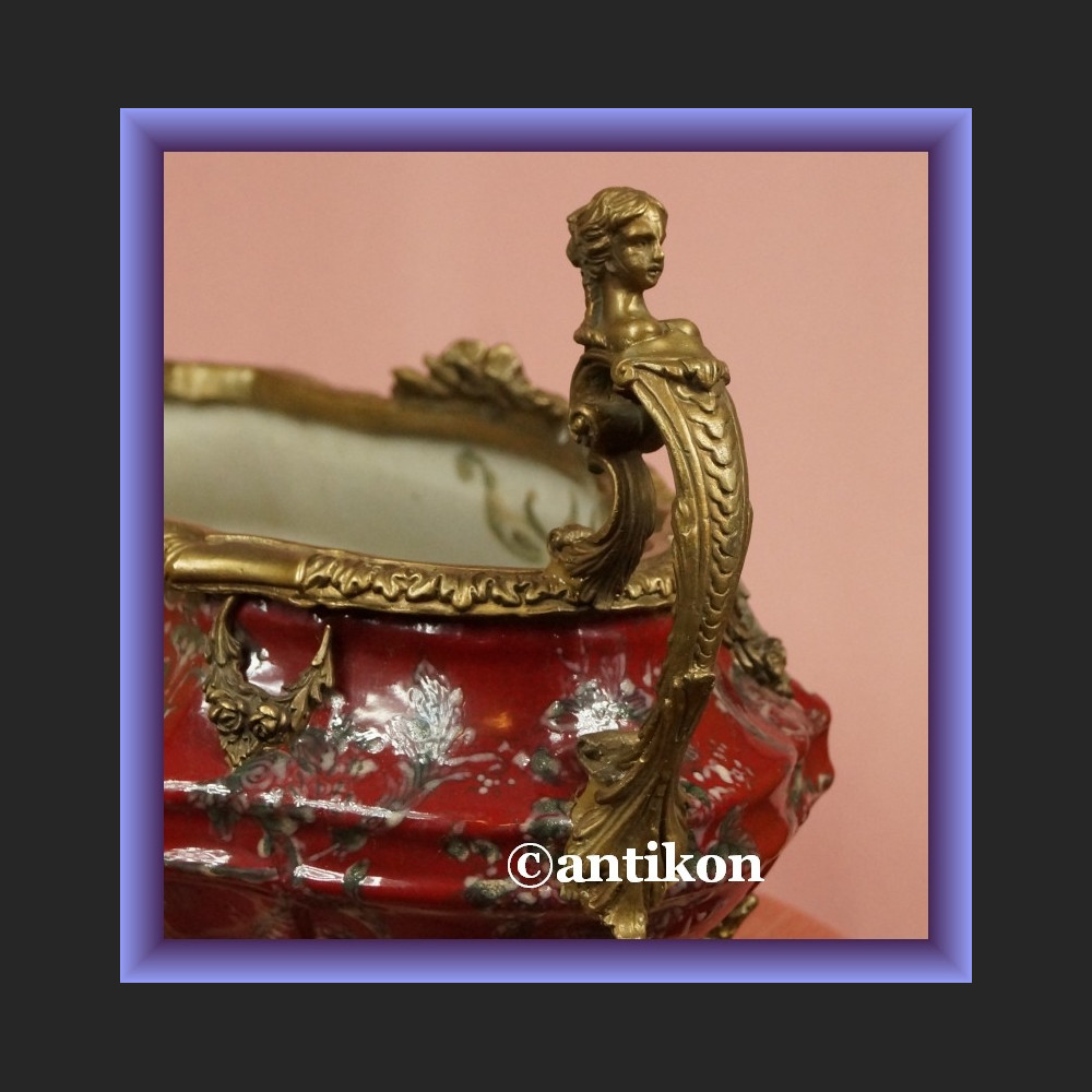 Żardiniera porcelanowa waza z syrenami 