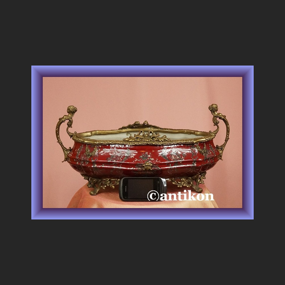 Żardiniera porcelanowa waza z syrenami 