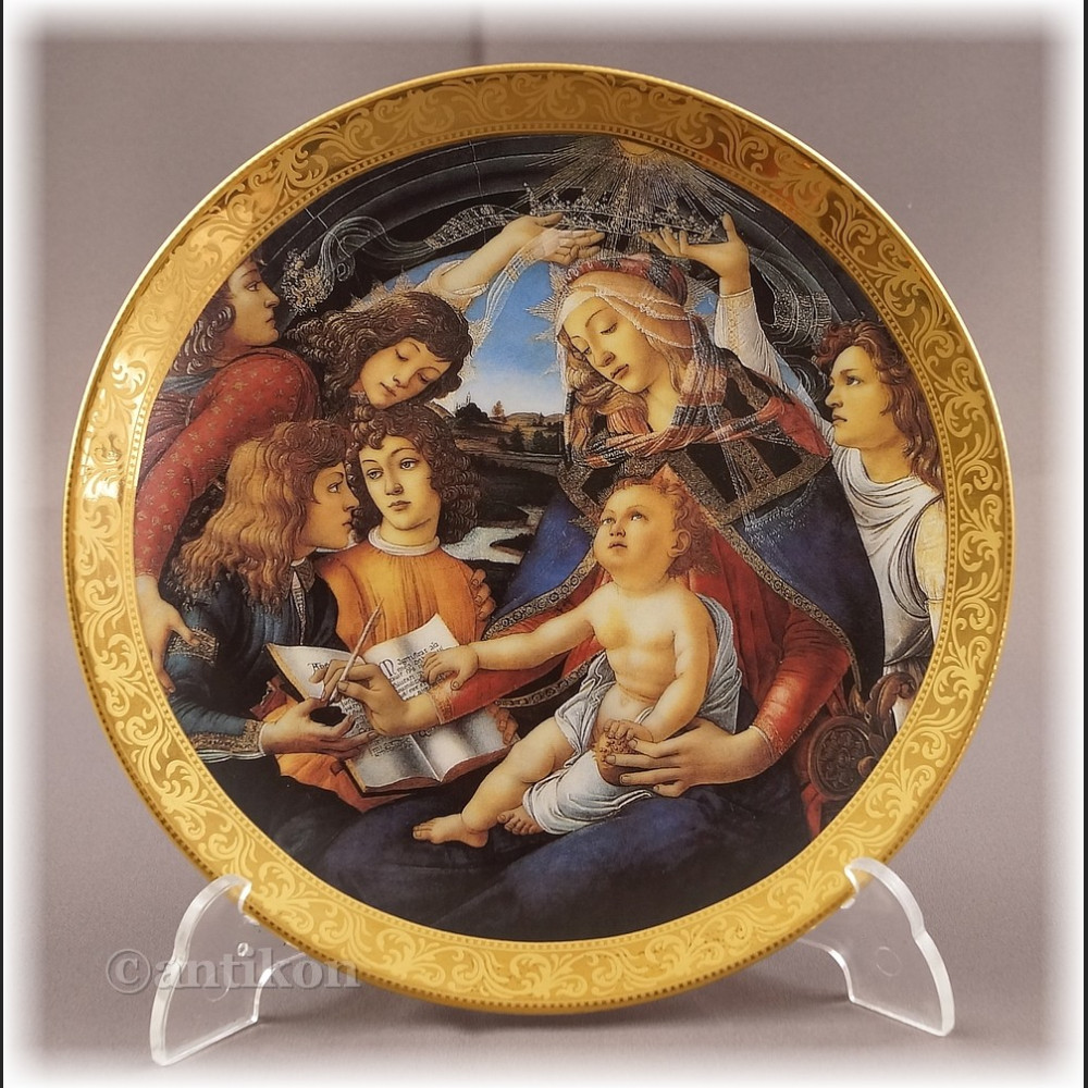 Talerze kolekcjonerskie Madonna Boticcelli  włoska cała kolekcja Talerze kolekcjonerskie Madonna Boticcelli  włoska cała kolekcja