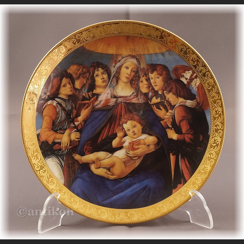 Talerze kolekcjonerskie Madonna Boticcelli  włoska cała kolekcja Talerze kolekcjonerskie Madonna Boticcelli  włoska cała kolekcja