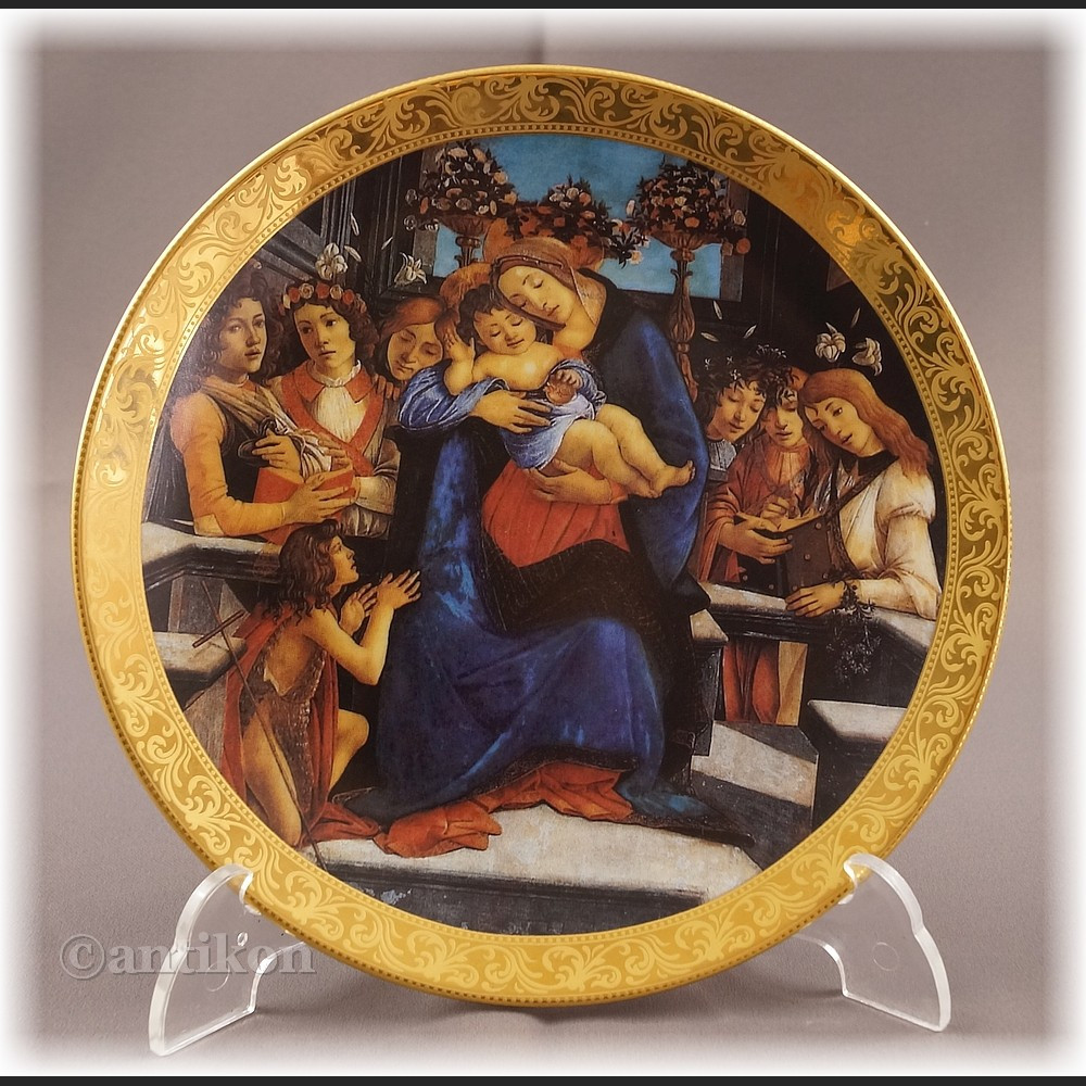 Talerze kolekcjonerskie Madonna Boticcelli  włoska cała kolekcja Talerze kolekcjonerskie Madonna Boticcelli  włoska cała kolekcja