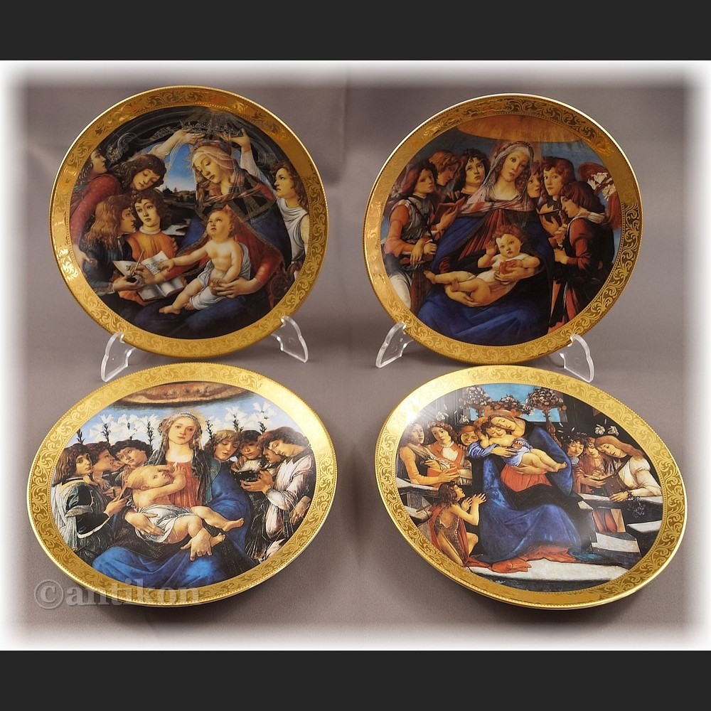 Talerze kolekcjonerskie Madonna Boticcelli  włoska cała kolekcja Talerze kolekcjonerskie Madonna Boticcelli  włoska cała kolekcja
