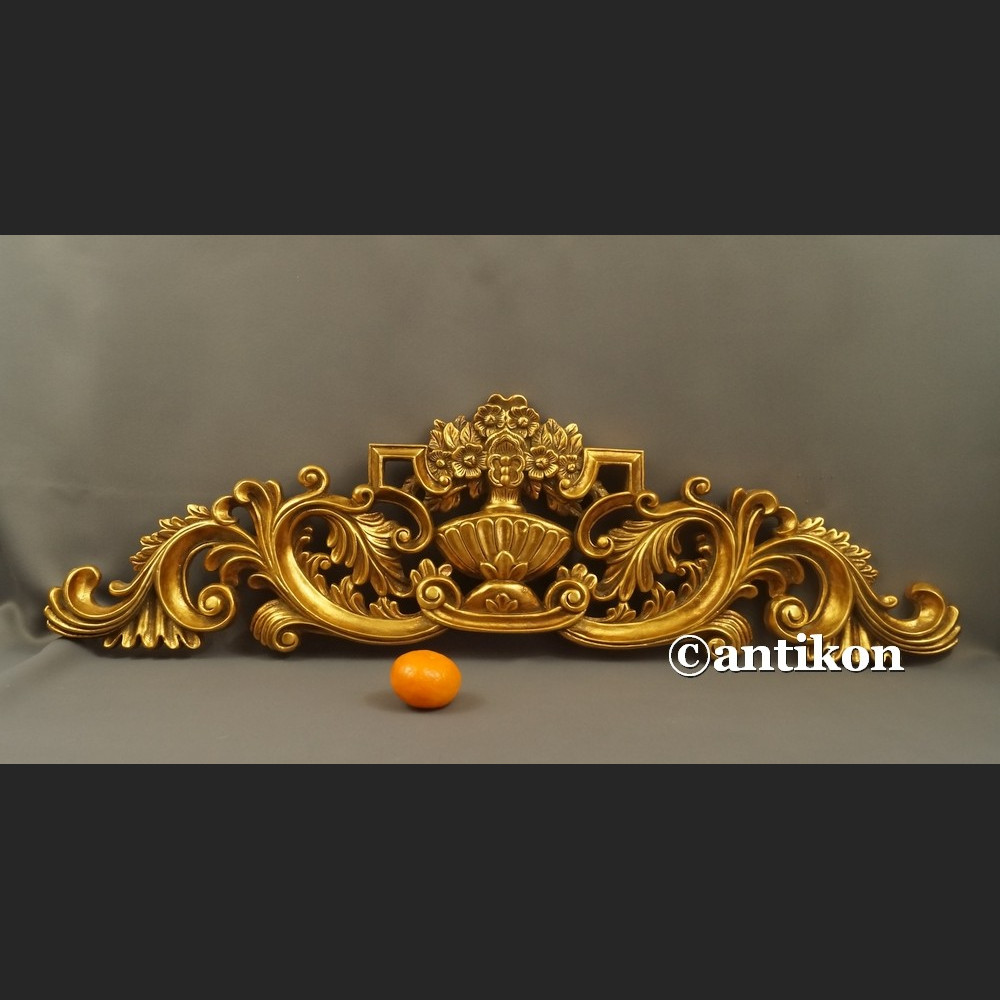 Nadproże  ażurowe złote kwiaty zwieńczenie 