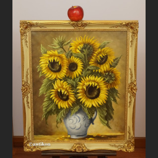 Słoneczniki w wazonie obraz olejny 