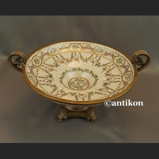 Patera z brązem duża z papużkami Patera z brązem duża z papużkami