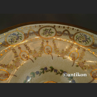 Patera z brązem duża z papużkami Patera z brązem duża z papużkami