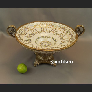 Patera z brązem duża z papużkami Patera z brązem duża z papużkami