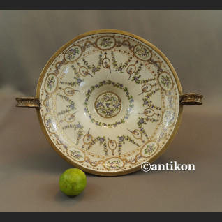 Patera z brązem duża z papużkami Patera z brązem duża z papużkami