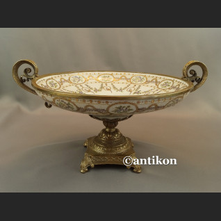 Patera z brązem  duża z papużkami 