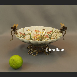 Patera porcelanowa z ważkami w brązie Patera porcelanowa z ważkami w brązie