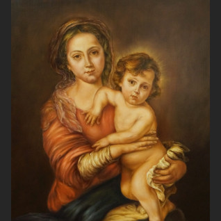 Madonna z Jezuskiem obraz olejny religijny wg Murillo Madonna z Jezuskiem obraz olejny religijny wg Murillo