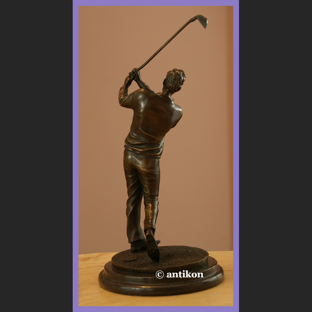 Golfista golf prawdziwy brąz rzeźba Golfista golf prawdziwy brąz rzeźba