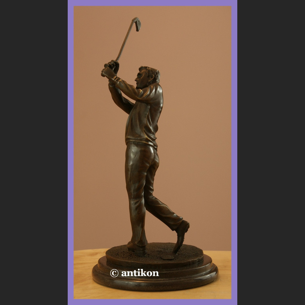 Golfista golf prawdziwy brąz rzeźba Golfista golf prawdziwy brąz rzeźba
