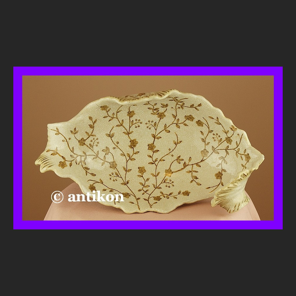 Niezwykła duża patera z delfinami z brązu