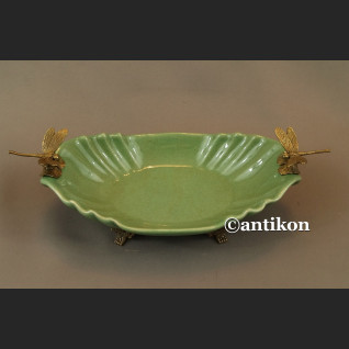 Patera w stylu secesyjnym zielona 