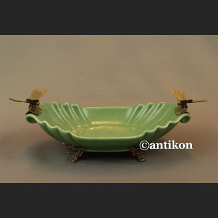 Patera w stylu secesyjnym zielona 