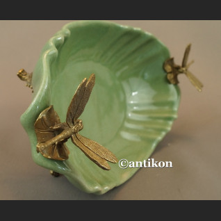 Patera w stylu secesyjnym zielona 