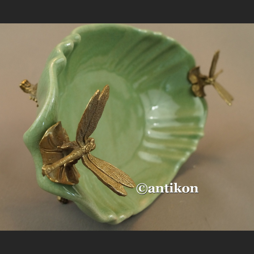 Patera w stylu secesyjnym zielona 