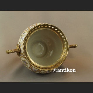 Żardiniera z brązem duża donica z papużkami Żardiniera z brązem duża donica z papużkami