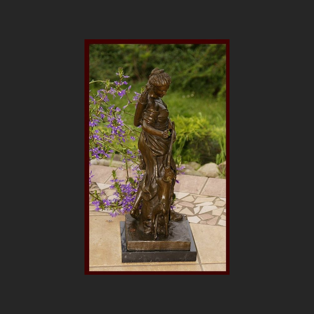 DIANA PATRONKA MYŚLIWYCH PIĘKNY OGROMNY BRĄZ