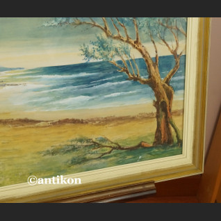 Akwarela Morze brzeg duży obraz