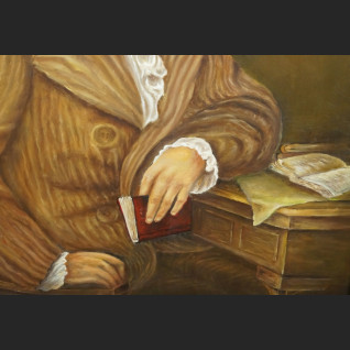 Portret arystokraty obraz olejny Panicz na krześle 