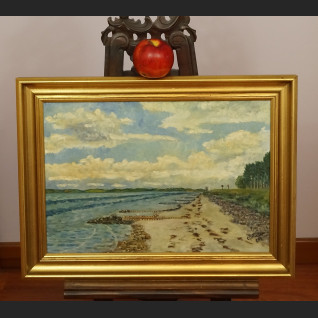 Plaża  brzeg morski obraz olejny 