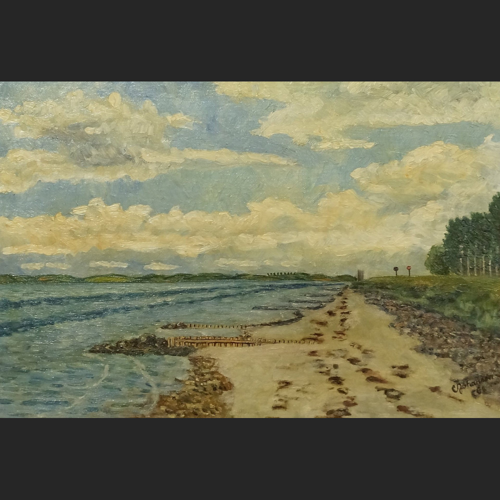 Plaża  brzeg morski obraz olejny  Plaża  brzeg morski obraz olejny