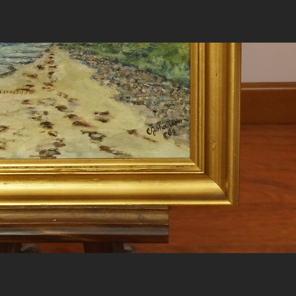 Plaża  brzeg morski obraz olejny  Plaża  brzeg morski obraz olejny