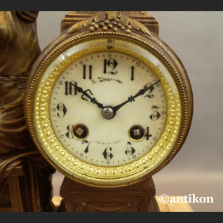 Zegar kominkowy antyk do salonu Francja XIX wiek Zegar kominkowy antyk do salonu Francja XIX wiek