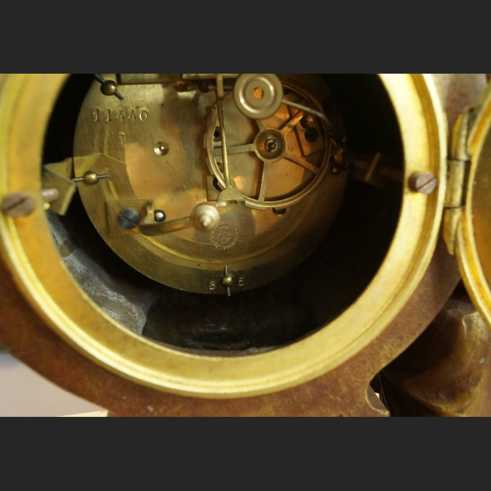 Zegar kominkowy antyk do salonu Francja XIX wiek Zegar kominkowy antyk do salonu Francja XIX wiek