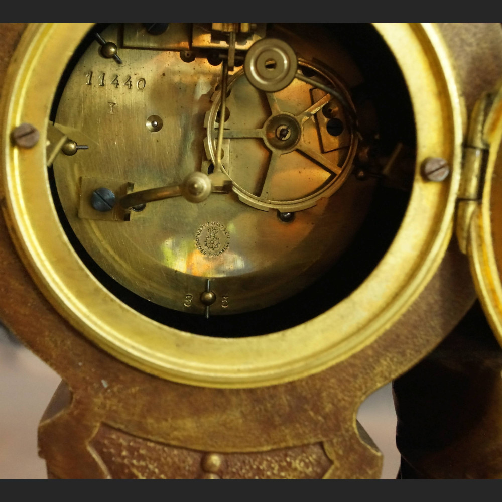 Zegar kominkowy antyk do salonu Francja XIX wiek Zegar kominkowy antyk do salonu Francja XIX wiek