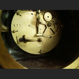 Zegar kominkowy antyk z figurą harfistki Francuz 