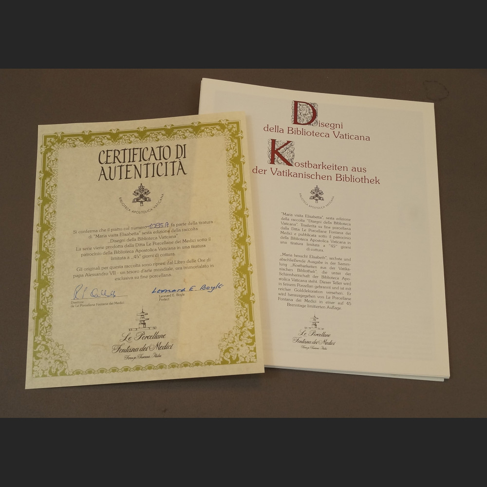 Talerze Bradex  Biblioteka Watykańska komplet Talerze Bradex  Biblioteka Watykańska komplet