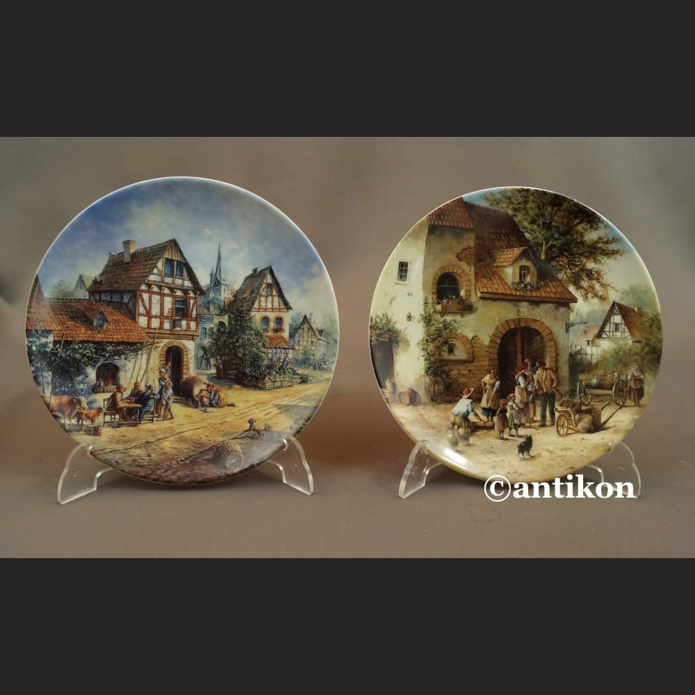 Talerze kolekcjonerskie Romantyczne osady 6 sztuk kolekcja