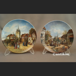 Talerze kolekcjonerskie Romantyczne osady 6 sztuk kolekcja