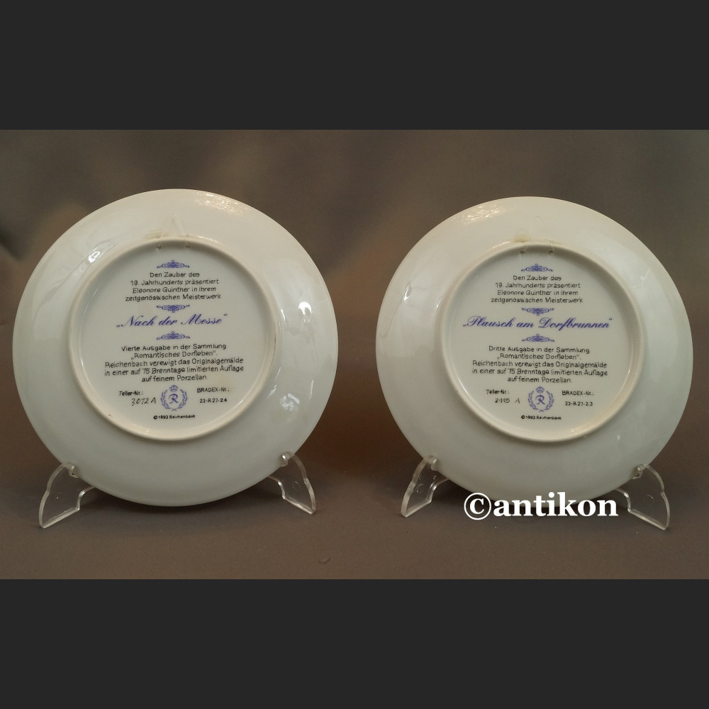 Talerze kolekcjonerskie Romantyczne osady 6 sztuk kolekcja