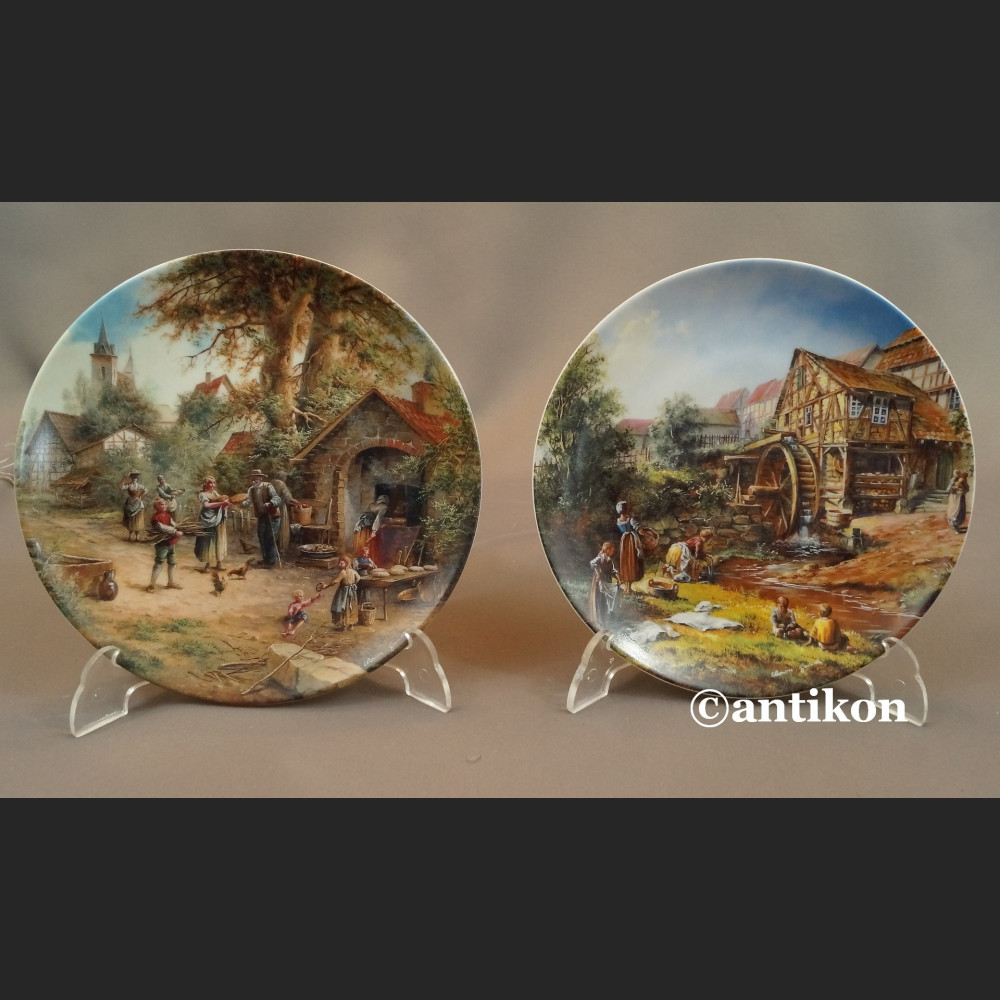 Talerze kolekcjonerskie Romantyczne osady 6 sztuk kolekcja