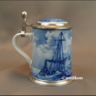 Prezent dla marynarza kufel kobalt 