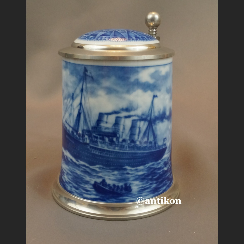 Kufel ze statkiem prezent dla marynarza 