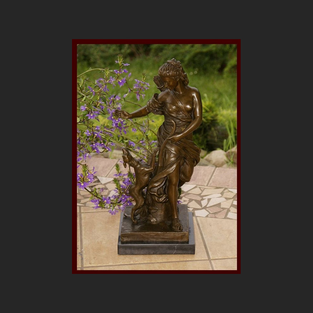 DIANA PATRONKA MYŚLIWYCH PIĘKNY OGROMNY BRĄZ