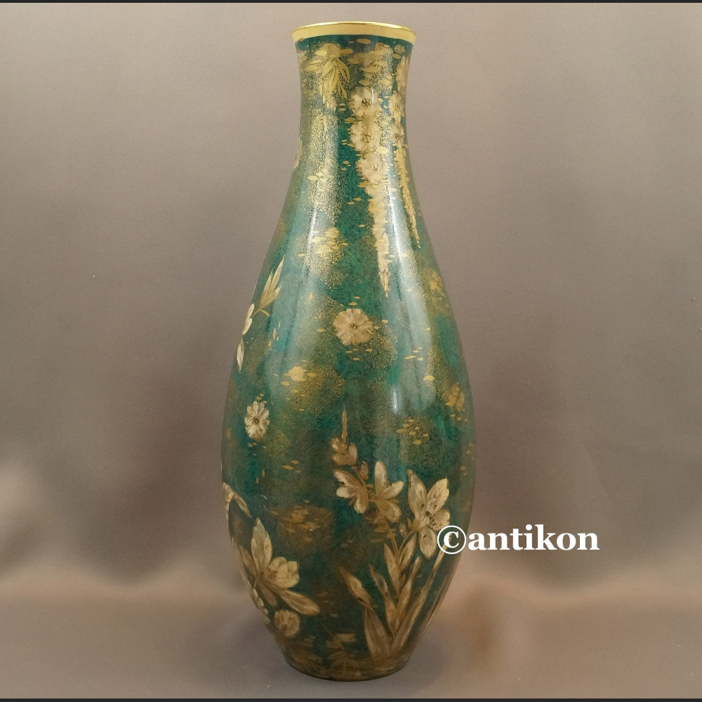 Wazon Rosenthal ogromny zielono złoty