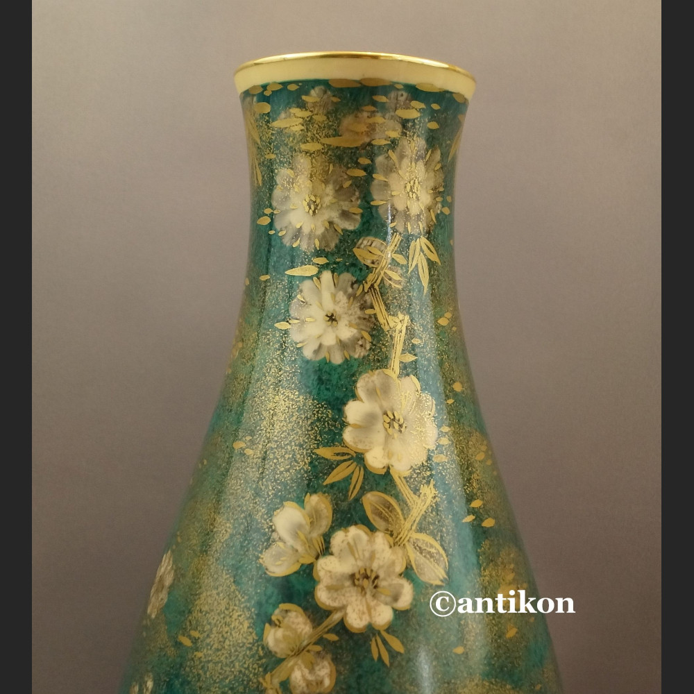 Wazon Rosenthal ogromny zielono złoty