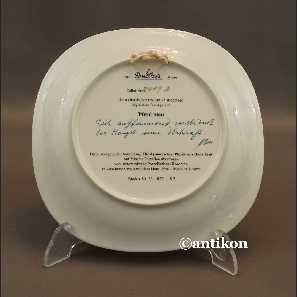 Koń Rosenthal limitowana edycja talerz na ścianę 